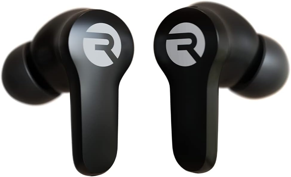 Raycon The Work Earbuds Bluetooth Wireless Earphones with Microphone- Stereo Sound in-Ear Bluetooth Headset True Wireless Earbuds with 32 Hours of Battery Life & Three Sound Profiles- (Jet Silver)