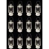 Shop4omni Lot of 12 – 12 inch White Hurricane Kerosene Lantern Light Table Decorative Lamp