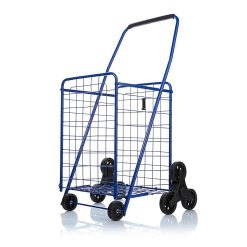 Helping Hand Deluxe Stair Climber Cart in Blue | Folding Cart Holds Up to 60 lbs