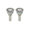 Elkay LK99 Deluxe 3.5×22 Drain Type 304 Stainless Steel Rubber STRAINER Basket (2 Pack)