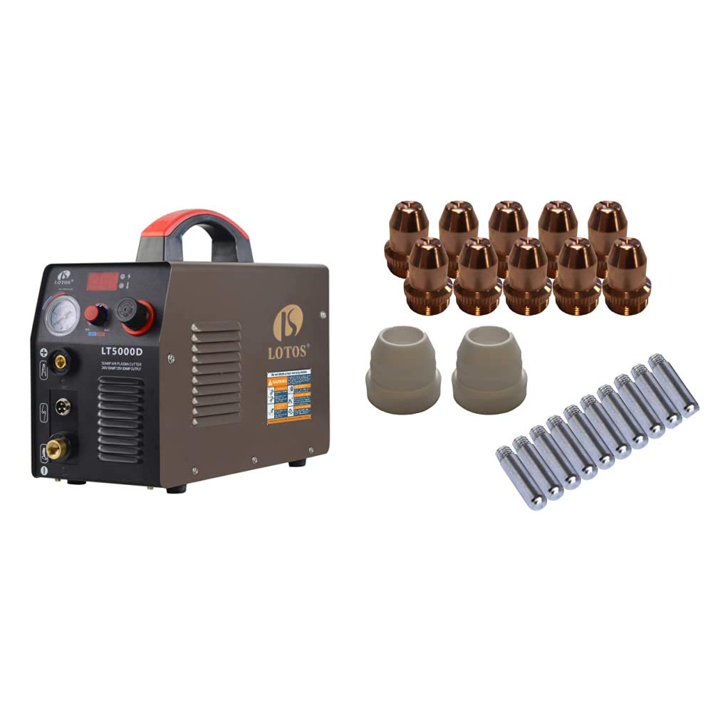Lotos LT5000D Plasma Cutter 50Amps Dual Voltage Compact Metal Cutter 110/220V AC 1/2 Clean Cut - Image 2