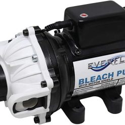 Everflo Soft Wash (Bleach) EFSW5500-BOX 12V Diaphragm Pump – 5.5GPM, 60 PSI Max, QA Ports, black (EFSW5500-BOX)