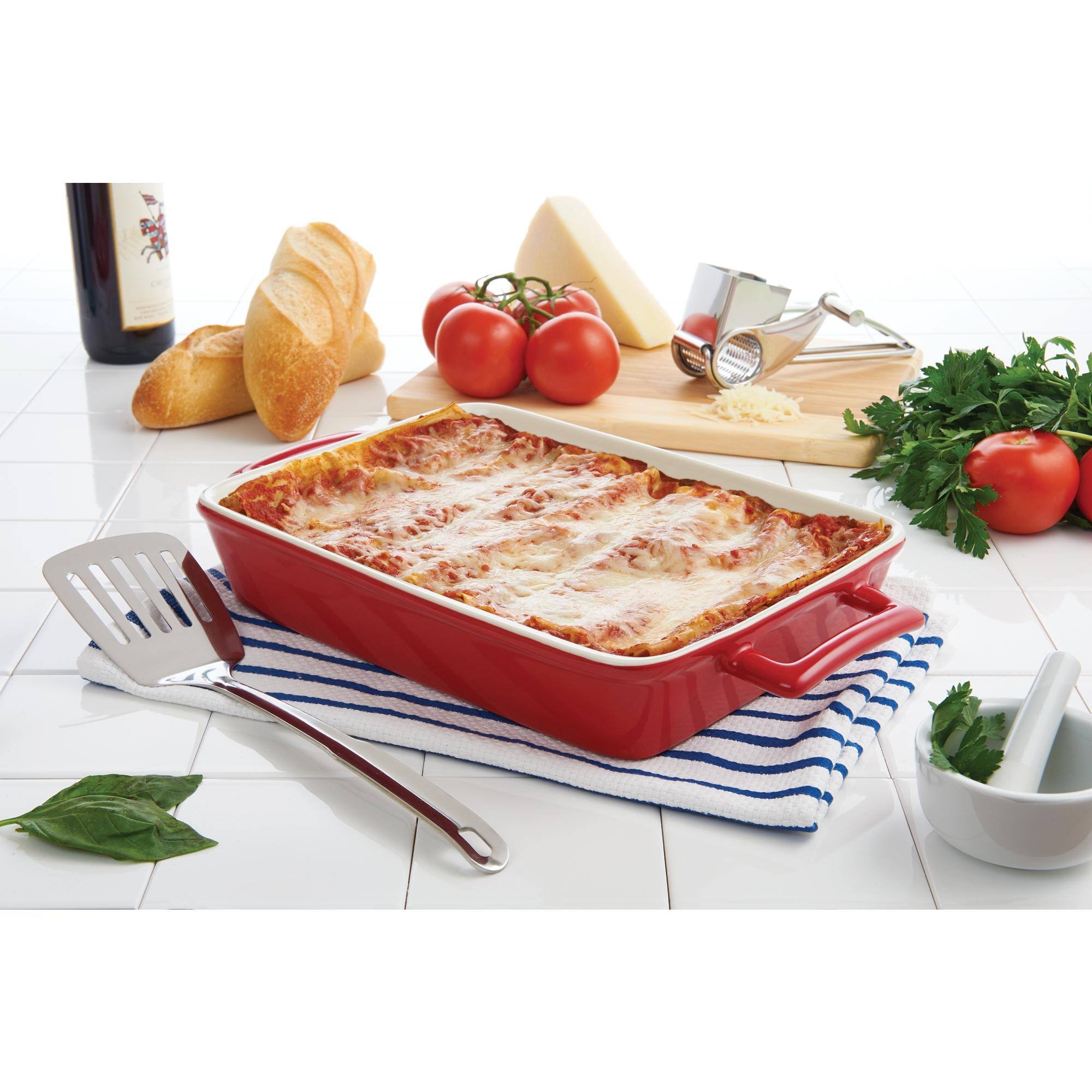 Mrs. Anderson&s Baking Rose Ceramic 9 x 13 inch Lasagna Pan - Image 3