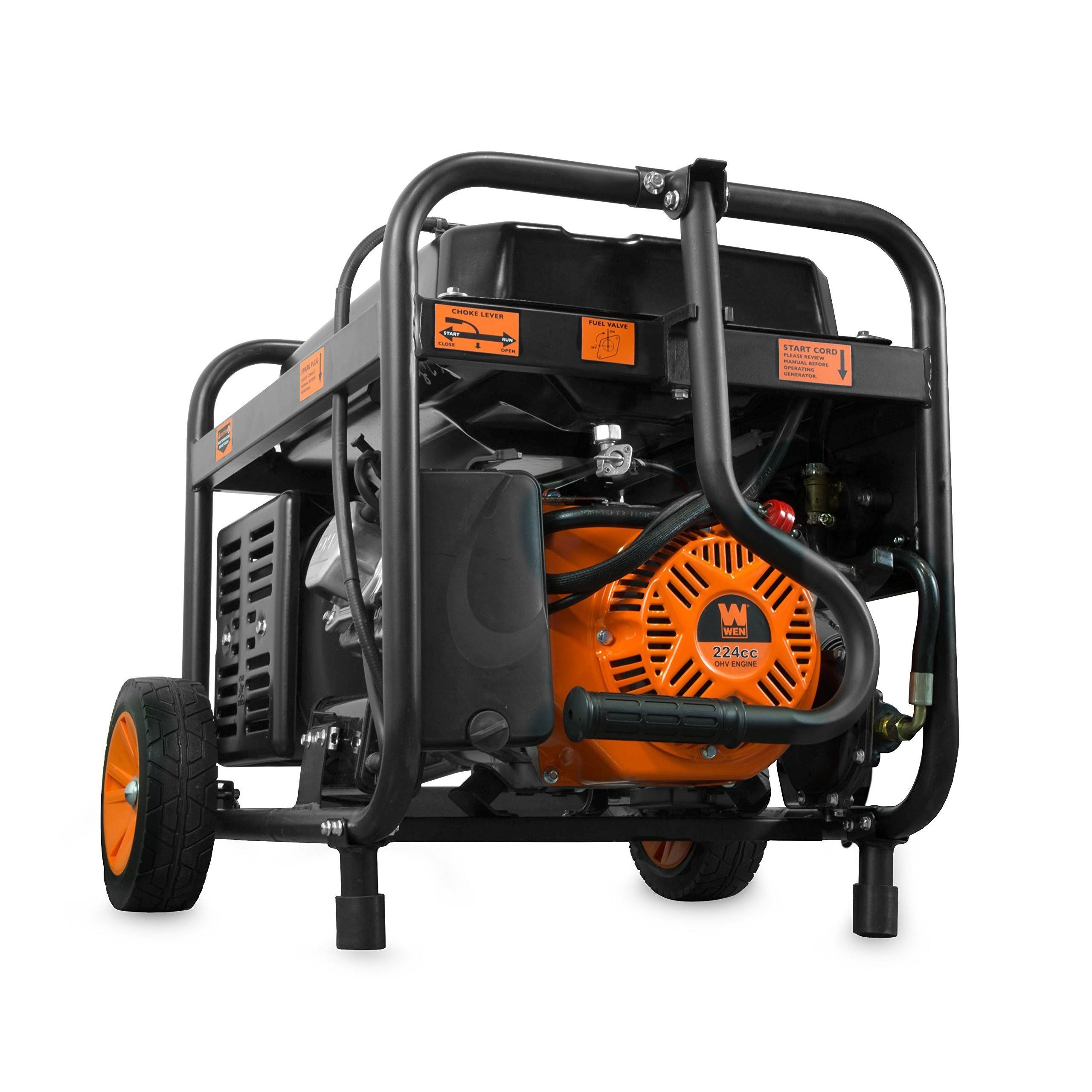 Wen DF475T 4750-Watt 120V/240V Dual Fuel Portable Generator with Wheel Kit and Electric Start – Carb Compliant - Image 3