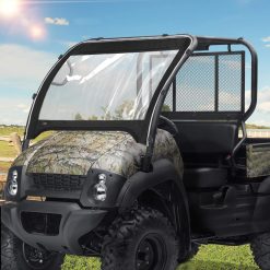 Kemimoto UTV Windshield Compatible with Kawasaki Mule 600 Mule 610XC SE SX Clear Fold Up UTV Full Front Windshield