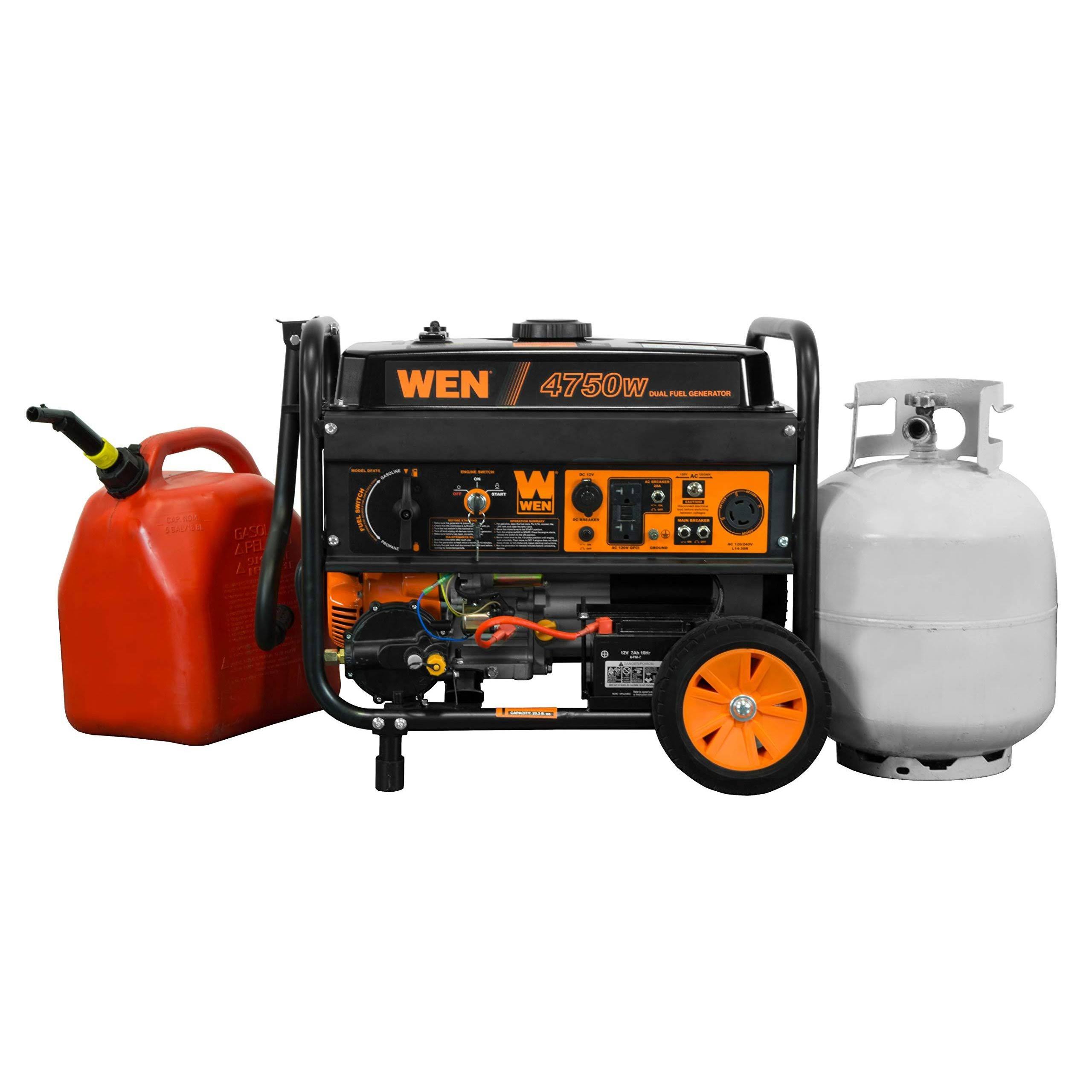 Wen DF475T 4750-Watt 120V/240V Dual Fuel Portable Generator with Wheel Kit and Electric Start – Carb Compliant - Image 2